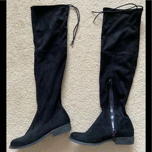 Nine West Black Suede Over the Knee Boots-Size 7.5